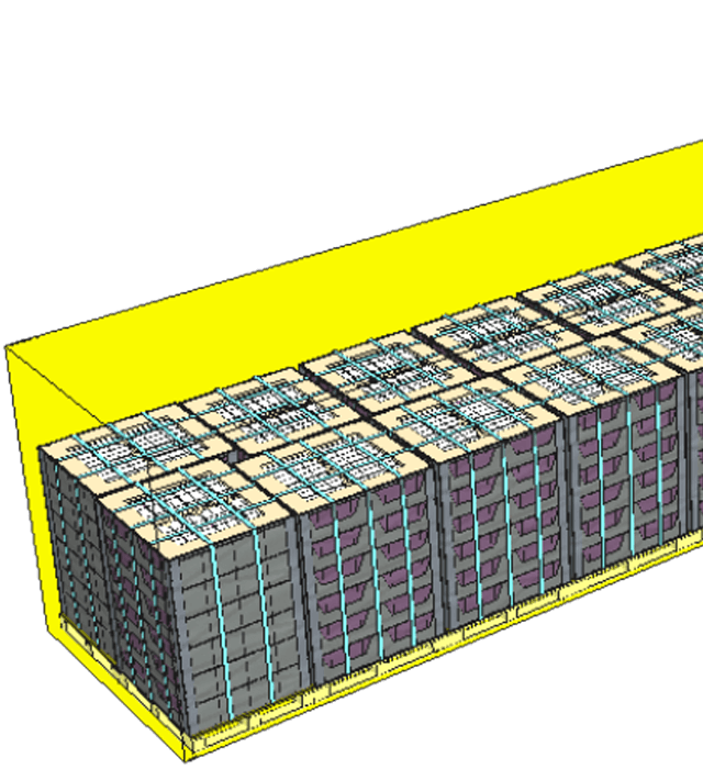 Infographic showing logistic container analysis